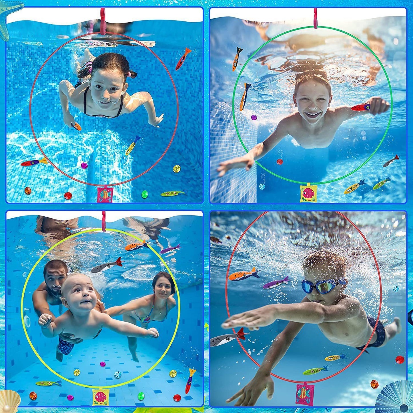 27PCS Pool Toys Games Set