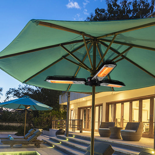 Foldable Electric Patio umbrella Heater with 3 Heating Panels