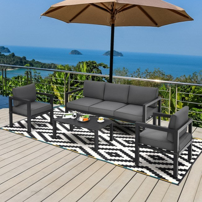 4 Pieces Outdoor Furniture Set