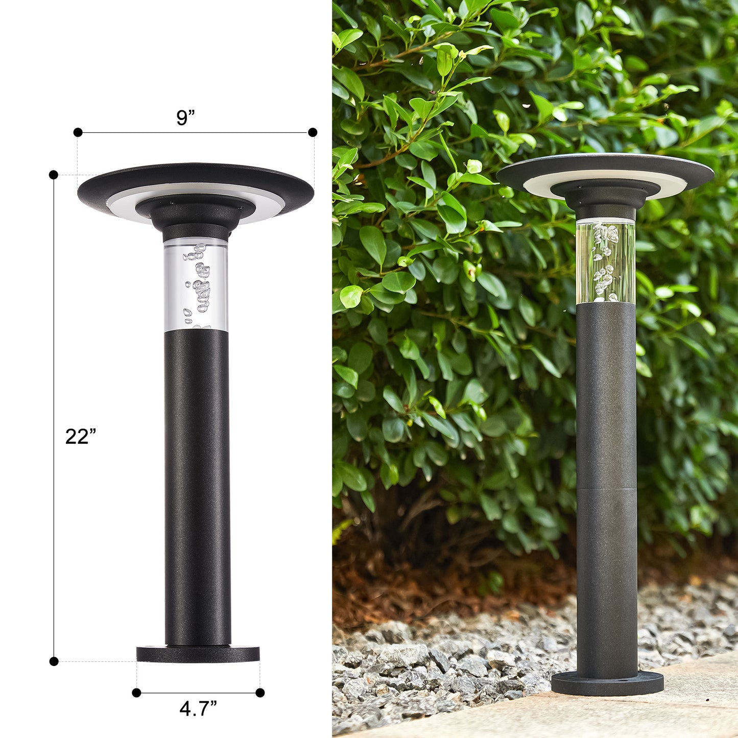 Solar Landscape Path Light with 2 Light Colors 22"