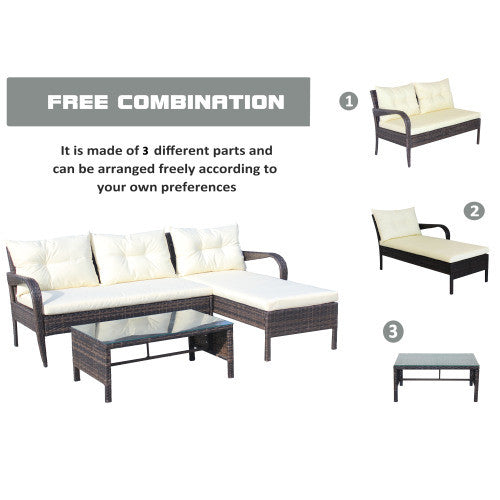 Outdoor Patio Furniture 3 piece Conversation set