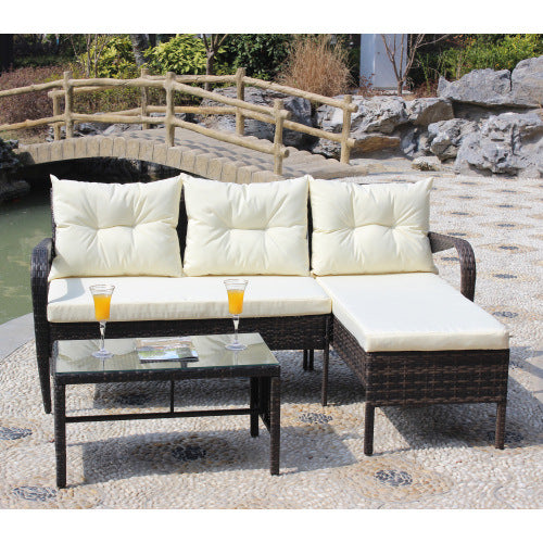 Outdoor Patio Furniture 3 piece Conversation set