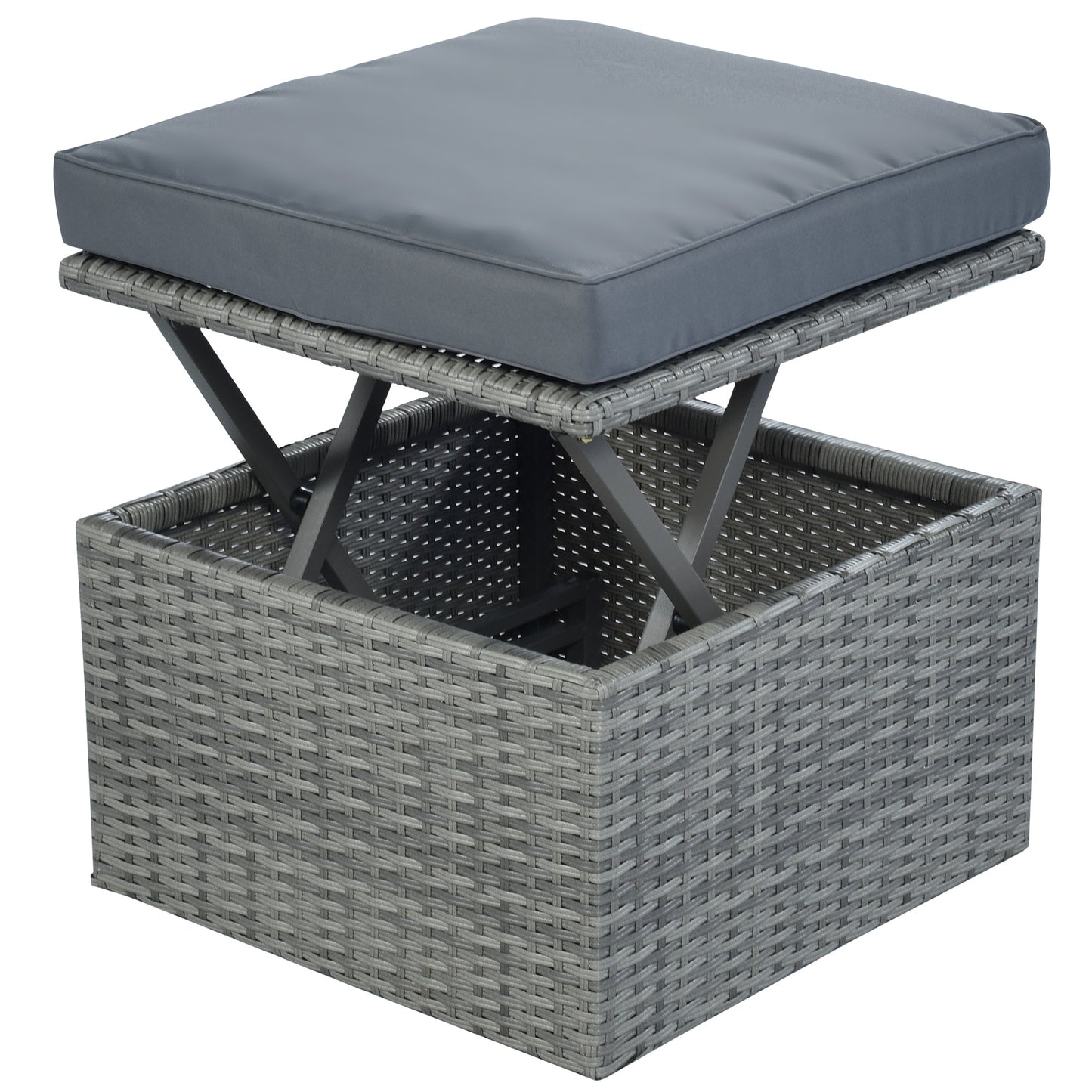 Outdoor Patio Furniture Set Sunbed with Retractable Canopy