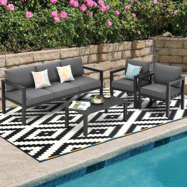 4 Pieces Outdoor Furniture Set