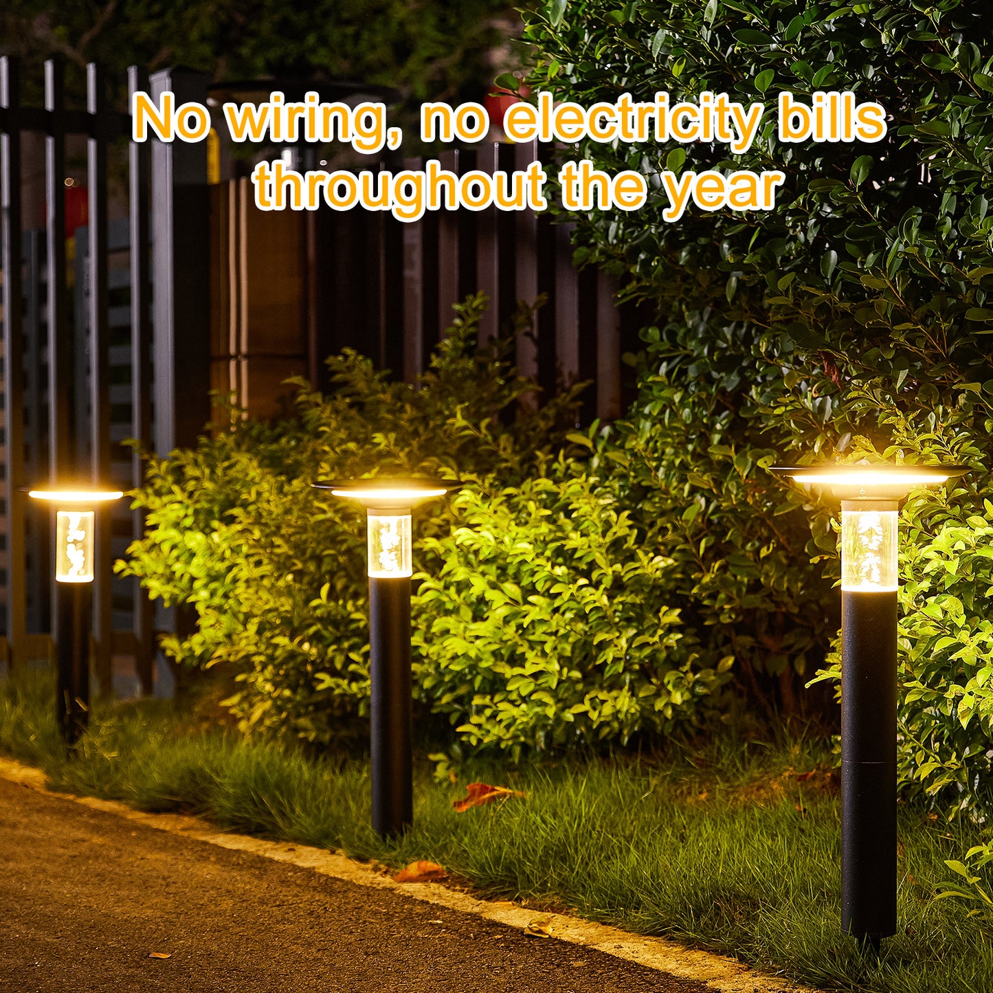 Solar Landscape Path Light with 2 Light Colors 22"
