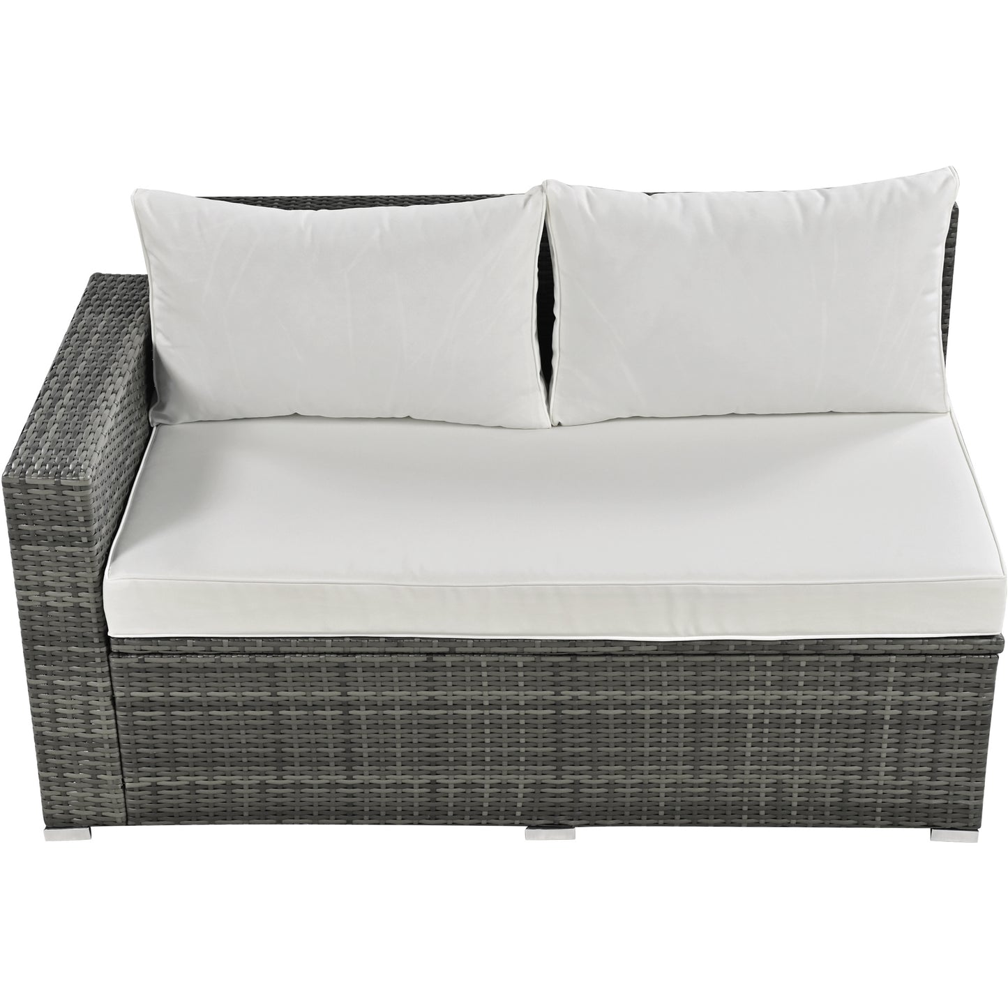 6-Piece All Weather PE Rattan Sofa Set with Pillows and Cushions
