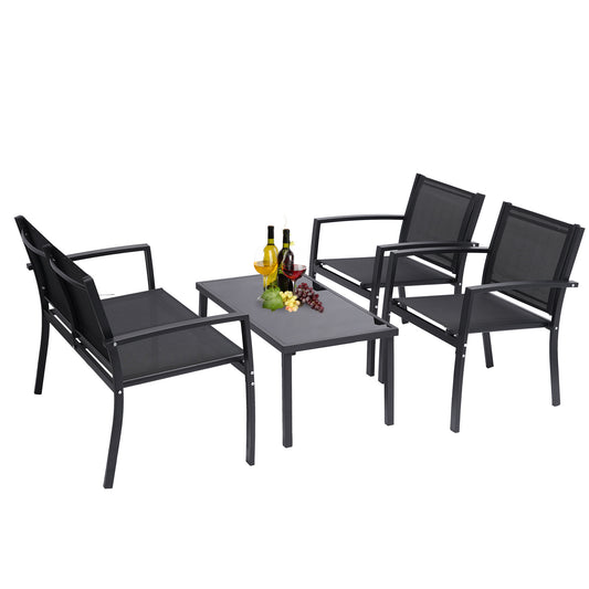 4 Pieces Patio Furniture Set Outdoor