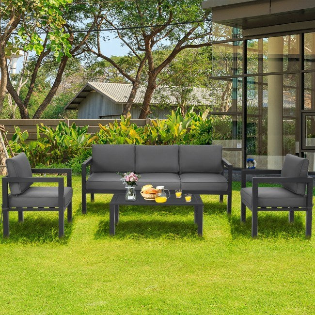 4 Pieces Outdoor Furniture Set